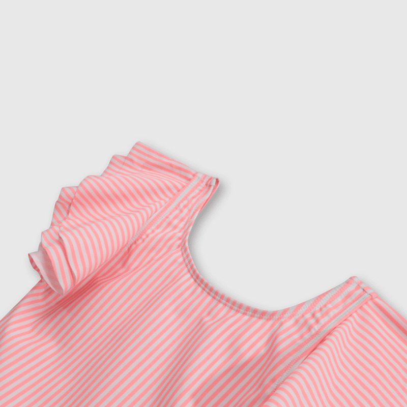 Traje de Baño Naranajo con Rayas