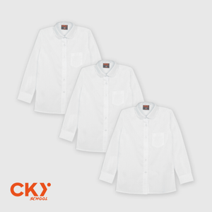 Pack 3 Blusas Escolar Blancas