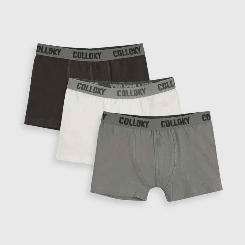 Pack de Tres Bóxer Gris Niño
