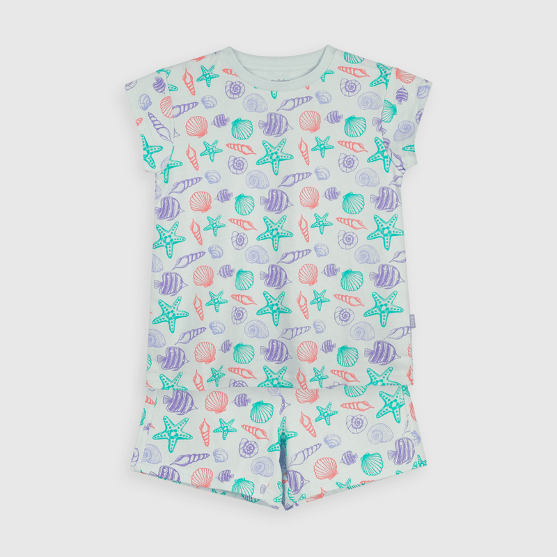 Pijama Corto Celeste Oceano Niña