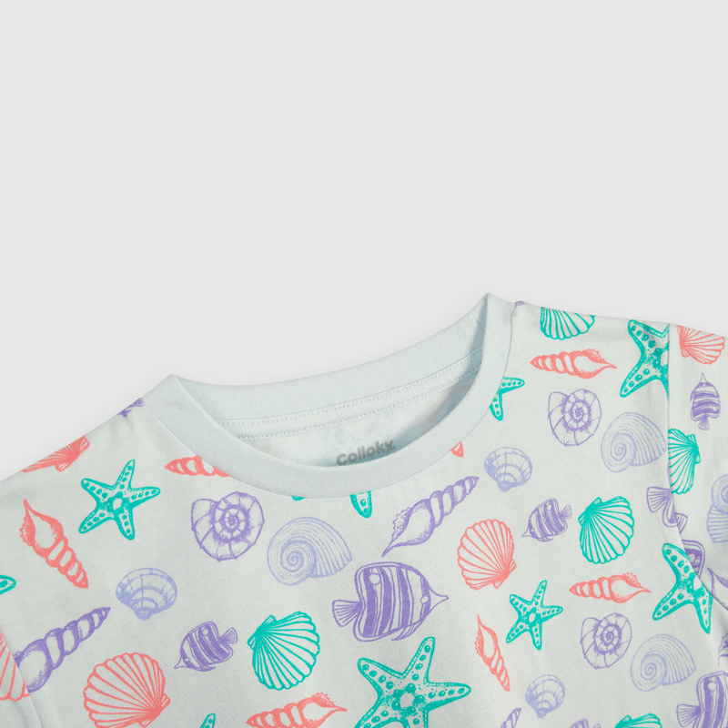 Pijama Corto Celeste Oceano Niña