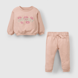 Pack Polerón + Pantalón Buzo Rosa Niña