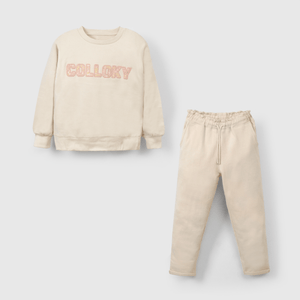 Pack Polerón Beige + Pantalón Buzo Beige