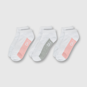 Pack 3 Calcetines Cortos Escolar Blanco Niña