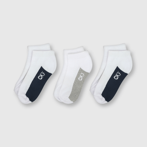 Pack 3 Calcetines Cortos Escolar Blanco Niño