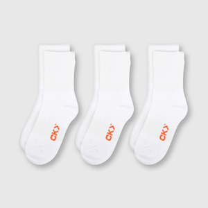 Pack 3 Calcetines Deportivo Escolar Blanco Unisex