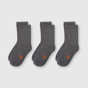 Pack 3 Calcetines Deportivo Escolar Gris Unisex