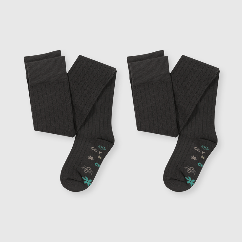Pack 2 Calcetines Extra Largo Escolar Gris Niña