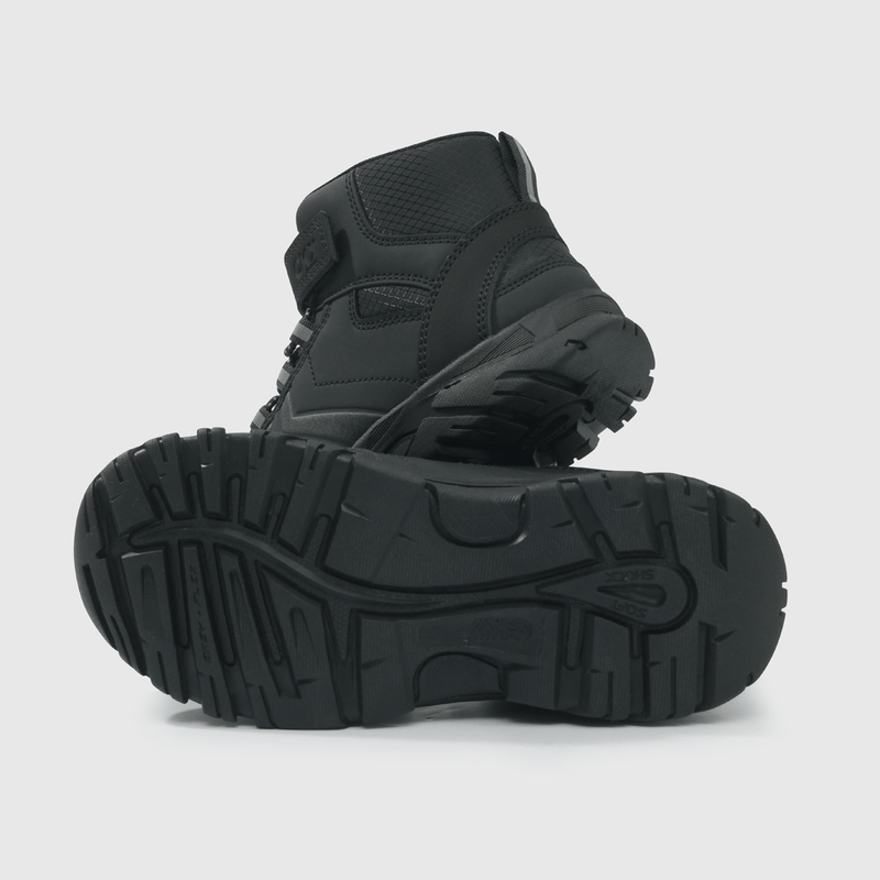 Botín Escolar Negro con Velcro Niño