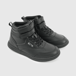 Zapatilla Escolar Negra Caña Alta con Velcro Niña