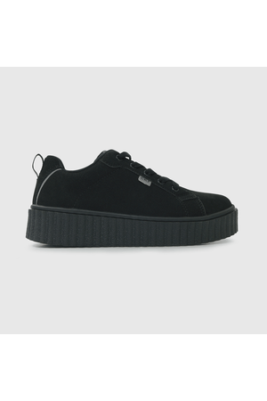 Zapatilla Escolar Negra con Plataforma y cordón