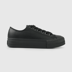 Zapatilla Negra con Plataforma Niña