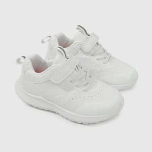 Zapatilla Escolar Blanca con Velcro y Cordón Unisex