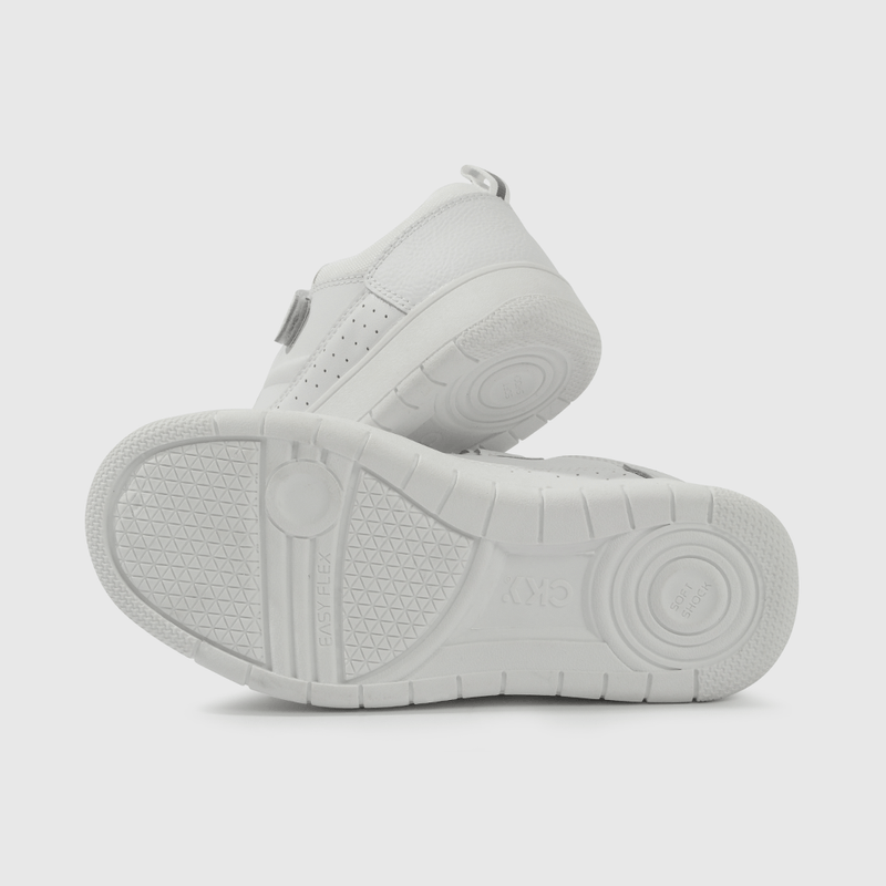 Zapatilla Escolar Blanca con Velcro Unisex