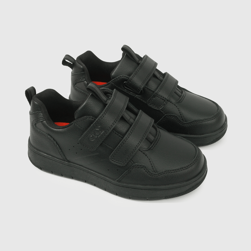 Zapatilla Escolar Negra con Velcro