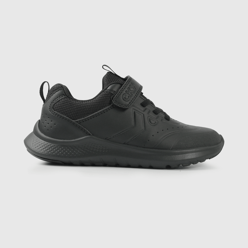 Zapatilla Escolar Negra con Velcro Unisex