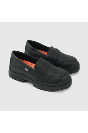 Mocasín Escolar Negro con Plataforma