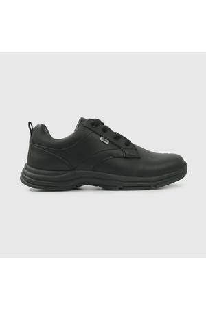 Zapato Escolar Negro de Cuero con Cordón