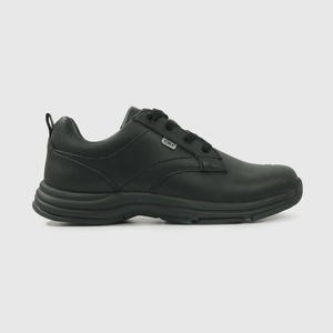 Zapato Escolar Negro de Cuero con Cordón Niño