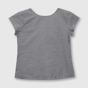 Blusa de niña listada azul (2 años a 12 años)