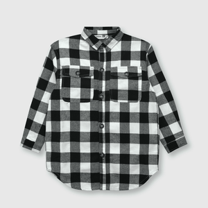 Blusa de niña cuadros negra (2 a 12 años)