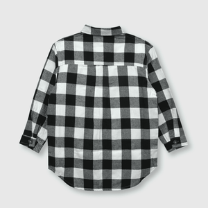 Blusa de niña cuadros negra (2 a 12 años)
