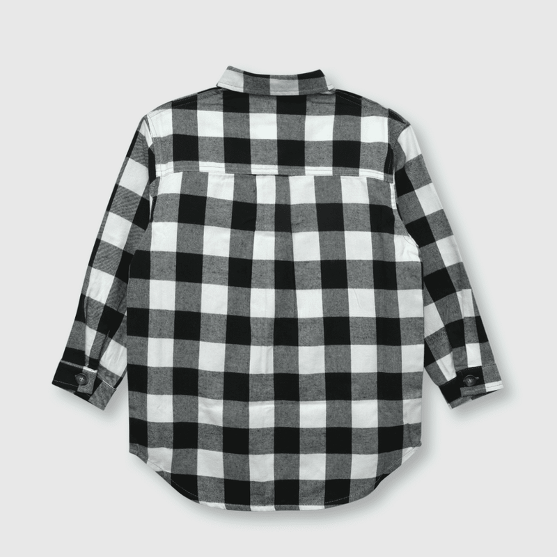 Blusa de niña cuadros negra (2 a 12 años)