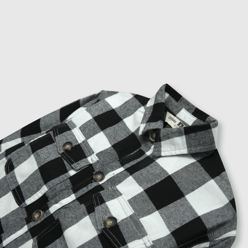 Blusa de niña cuadros negra (2 a 12 años)