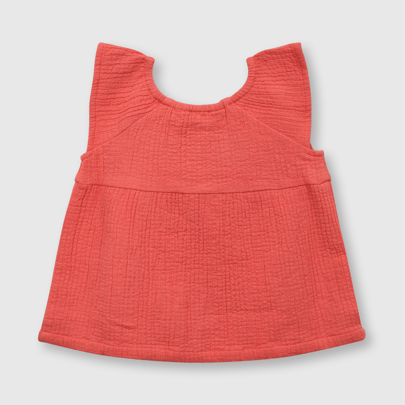 Blusa de bebe niña con botones rosada (3 a 36 meses)