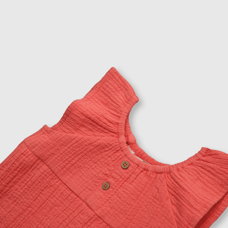Blusa de bebe niña con botones rosada (3 a 36 meses)