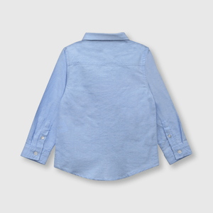 Camisa de bebe niño oxford clasica celeste (3 a 36 meses)