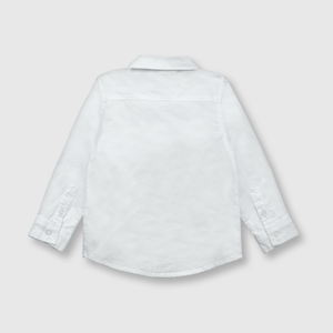 Camisa de bebe niño oxford clasica blanca (3 a 36 meses)