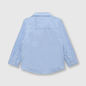 Camisa de bebé niño clasica oxford celeste (3 a 36 meses)