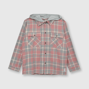 Camisa de niño escocés rosado (2 a 12 años)