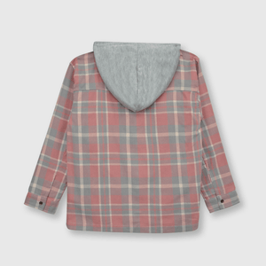 Camisa de niño escocés rosado (2 a 12 años)