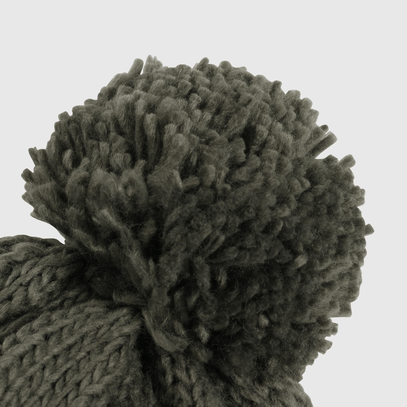 Gorro Tejido Trenzado con Forro Verde