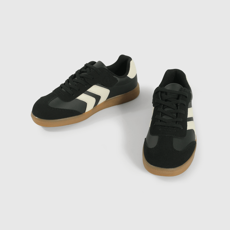 Zapatilla Infantil Unisex Lifestyle Tokio Negra con Cordón