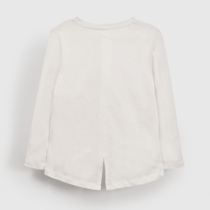 Polera Blanca Flores