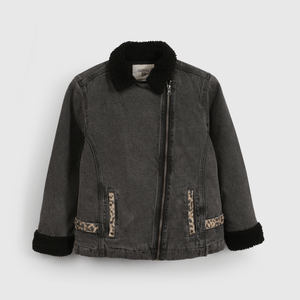Chaqueta Forrada Jeans Animal Print