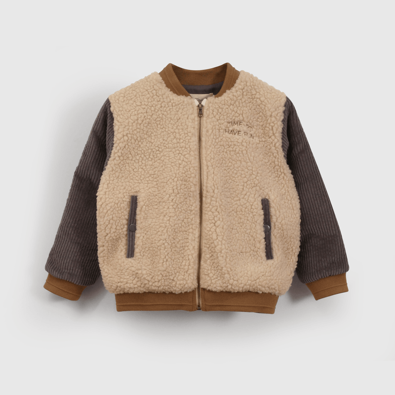 Chaqueta Bomber Chiporro Cotele Beige
