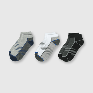 Pack de 3 Calcetines cortos Gris para Niño de 3 a 12 años