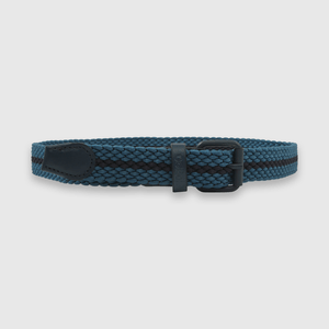 Cinturón Elasticado Azul de Cuero Sintético para Niño de 2 a 12 años