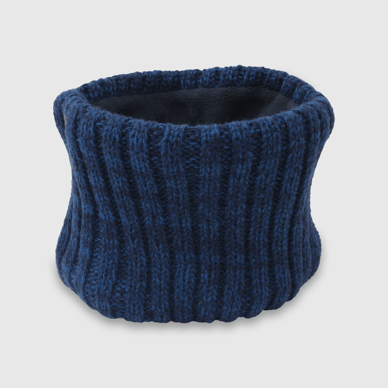 Cuello Tejido con Polar fleece interior Azul de Niño Talle Único