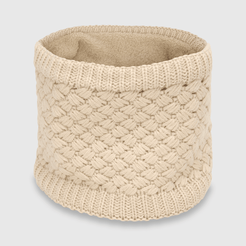 Cuello Tejido con Polar Fleece Interior Blanco de Niña Talle Único