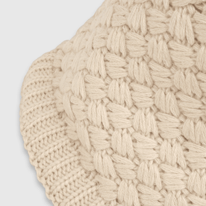 Cuello Tejido con Polar Fleece Interior Blanco de Niña Talle Único