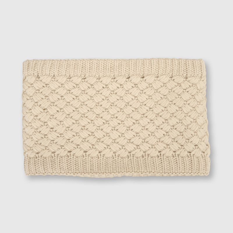 Cuello Tejido con Polar Fleece Interior Blanco de Niña Talle Único