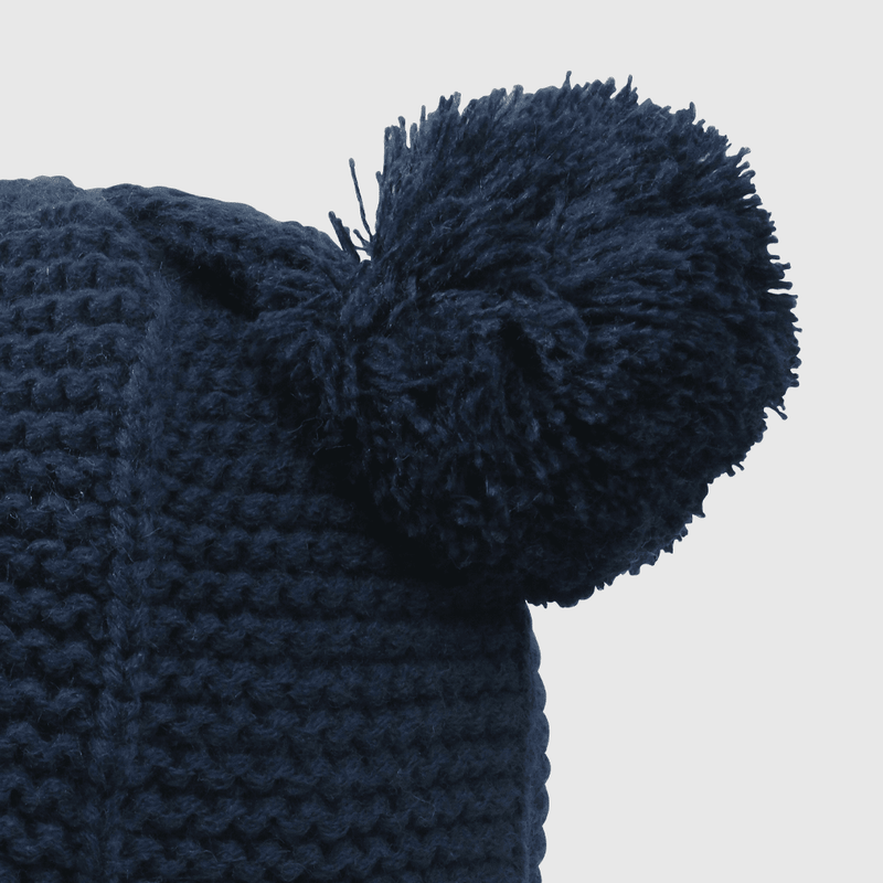 Gorro con Forro Jersey Azul y Orejas para Niño de 3 a 24 meses