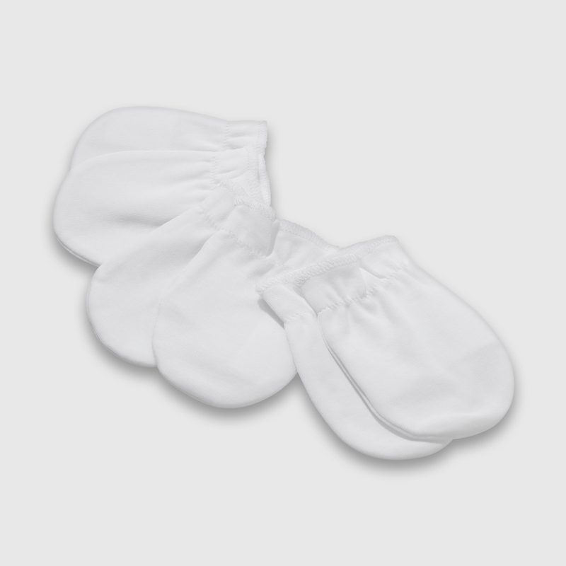 Pack de 3 Mitón Blanco de Bebé Unisex Talle único