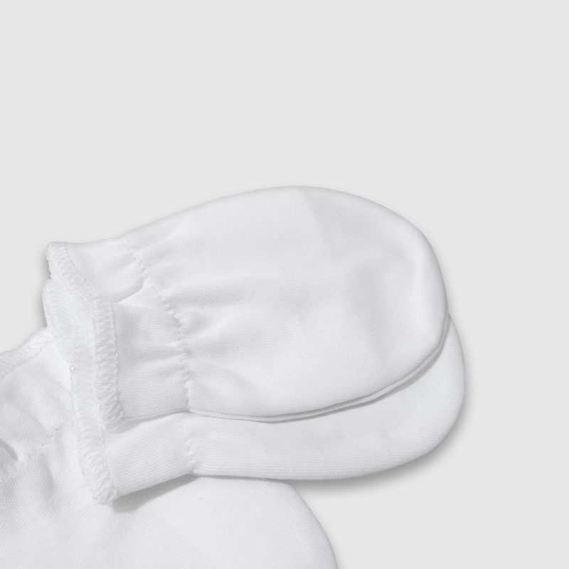 Pack de 3 Mitón Blanco de Bebé Unisex Talle único