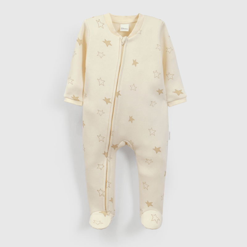 Pijama Franela con Estrellas Celeste para Bebé de 0 a 24 meses